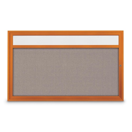Slim Enclosed Corkboard, 30x36, Satin Alum Frame/Forbo